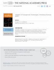 Validation of Toxicogenomic Technologies