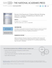 Review of the Department of Defense Biokinetic Modeling Approach in Support of Establishing an Airborne Lead Exposure Limit