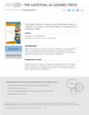 The State of Mental, Emotional, and Behavioral Health of Children and Youth in the United States