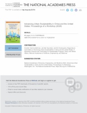 Advancing Urban Sustainability in China and the United States