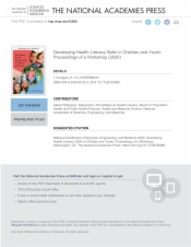 Developing Health Literacy Skills in Children and Youth