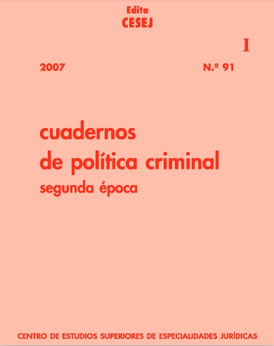Cuadernos de política criminal. Número 91