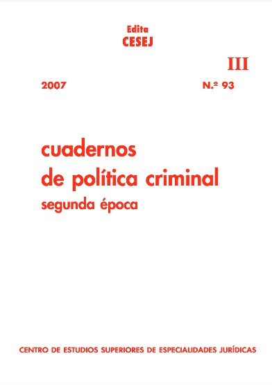 Cuadernos de política criminal. Número 93