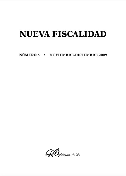 Nueva fiscalidad. Año 2009, Número 6
