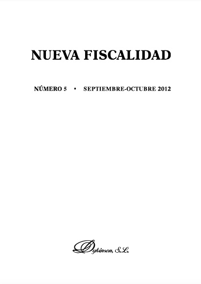 Nueva fiscalidad. Año 2012, Número 5