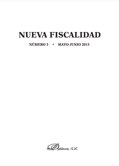 Nueva fiscalidad. Año 2013, Número 3