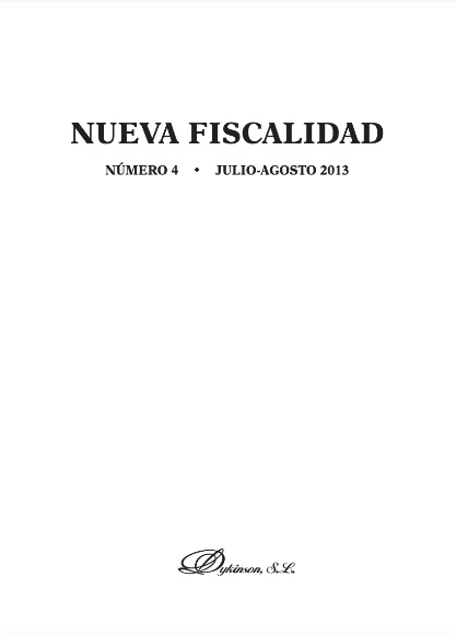 Nueva fiscalidad. Año 2013, Número 4