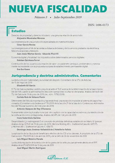 Nueva fiscalidad. Año 2019, Número 3