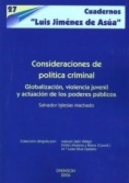 Consideraciones de política criminal