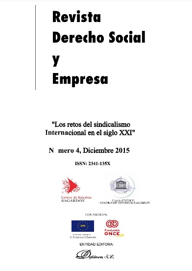 Revista Derecho Social y Empresa. Número 4, diciembre 2015